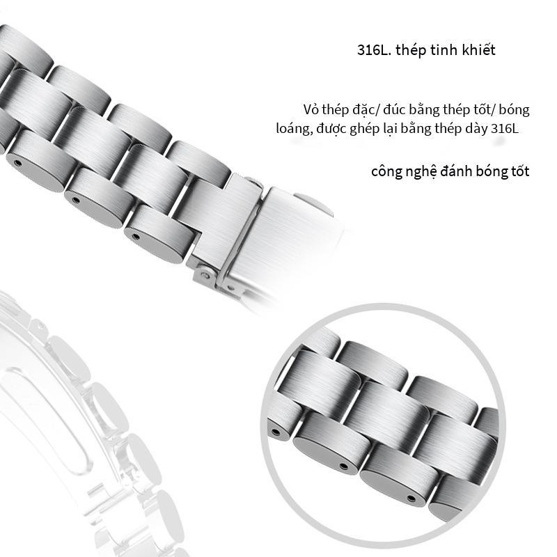 Ưu đãi đặc biệt cho vòng tay hạt kê 5 dây đeo hạt kê 4 vòng tay kim loại cộng với Mi 3 dây đeo đồng hồ ba hạt bằng thép không gỉ thông minh đa năng