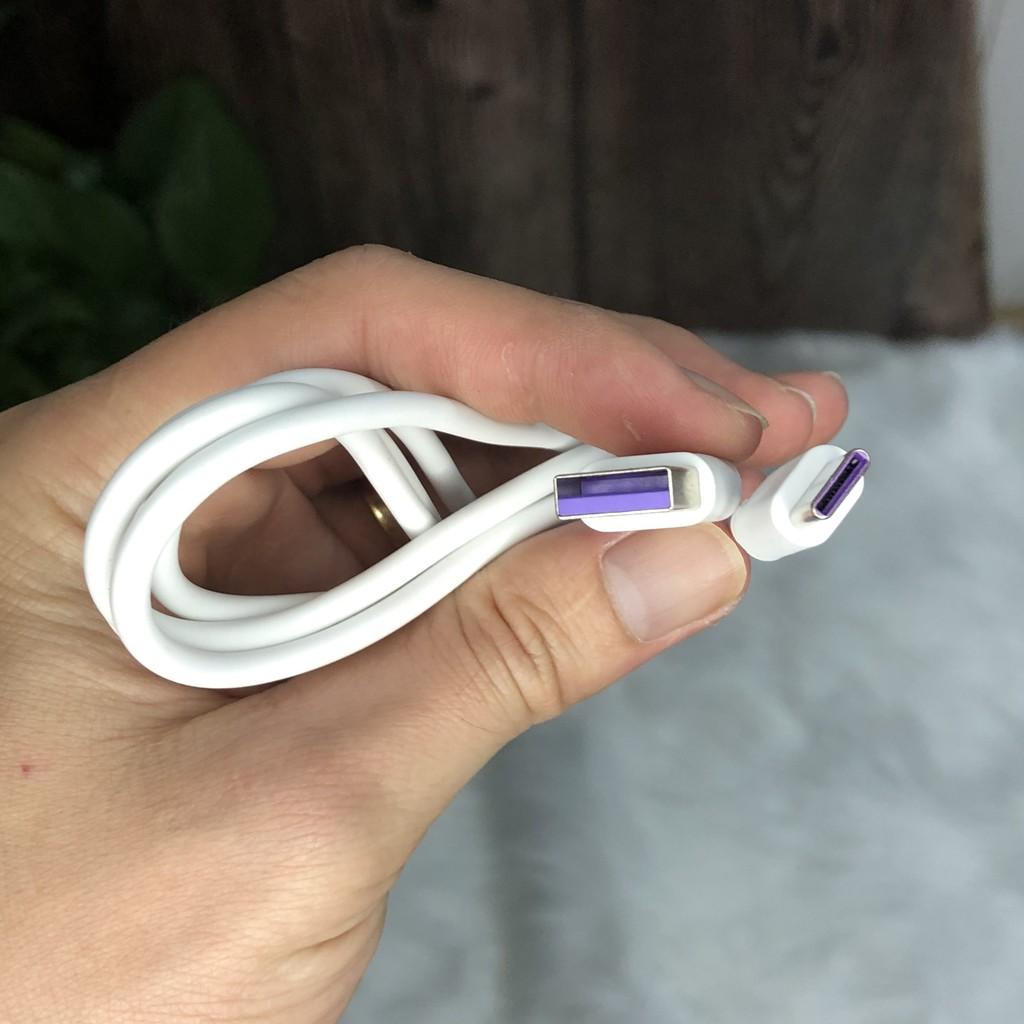 Cáp Sạc Nhanh USB Type-C cho Samsung S8/9, Note 8/9, Oppo Trắng Tím