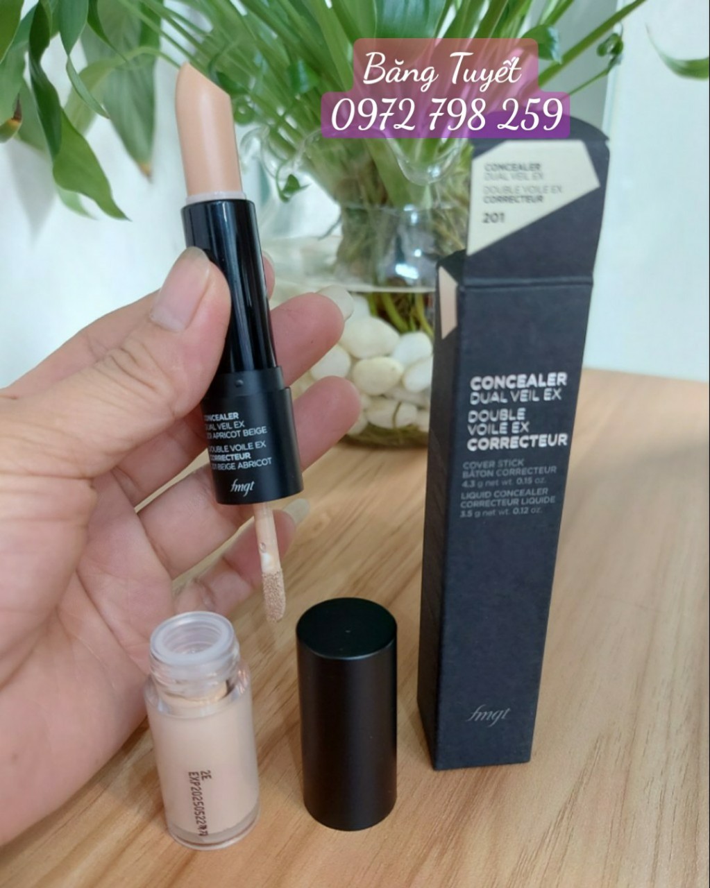 Che khuyết điểm 2 đầu Concealer Dual Veil FMGT The Face Shop (mẫu mới