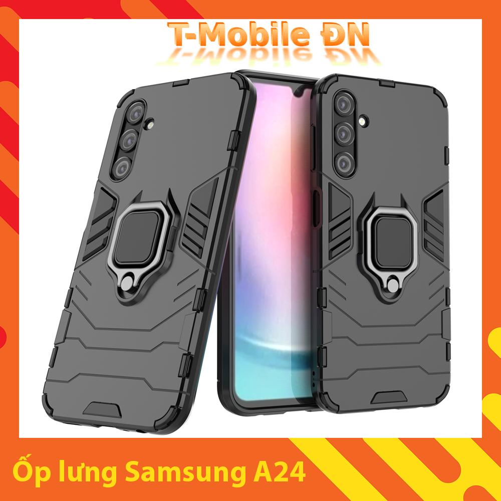Ốp lưng Samsung A24, Ốp Chống sốc Iron Man có giá đỡ nhẫn iring hít Ôtô Bảo vệ viền và Camera cho Samsung A24