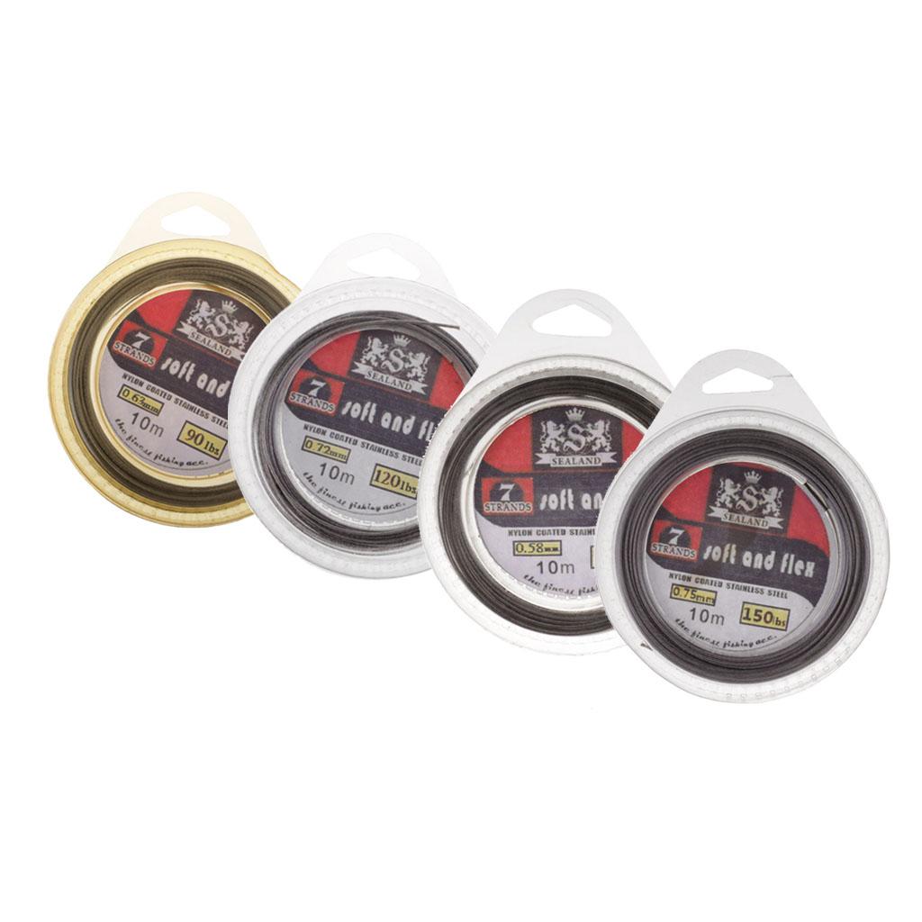 10m Durable Stainless Steel Coating Fishing Wire Leader Jigging Line Trace 70/90/120/150LB