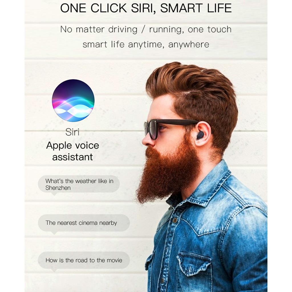 Tai nghe không dây mini H6 Bluetooth 5.0 âm thanh sống động HiFi kèm mic cho IOS Android