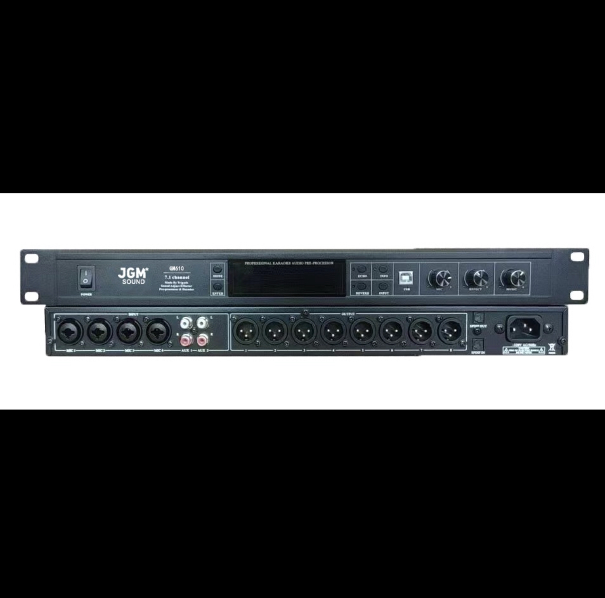 Vang số JGM Sound GM610 - Chip xử lý Mỹ ADSP 21489, có cổng quang học, dể chỉnh, echo hay, reverb sáng, chống hú siêu đẳng - Hàng chính hãng