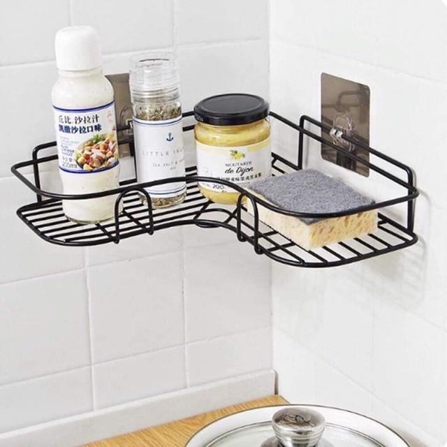 Kệ Góc Dán Tường TABI HOME Inox 304 Siêu Chắc, Treo Đồ Nhà Tắm, Nhà Bếp Đa Năng