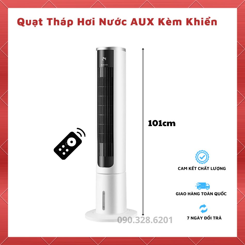 Quạt làm mát không khí mini, quạt hơi nước có điều khiển từ xa - TẶNG 5 gel đá