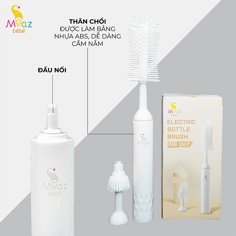 Bộ cọ rửa bình sữa điện Moaz Bébé MB - 047