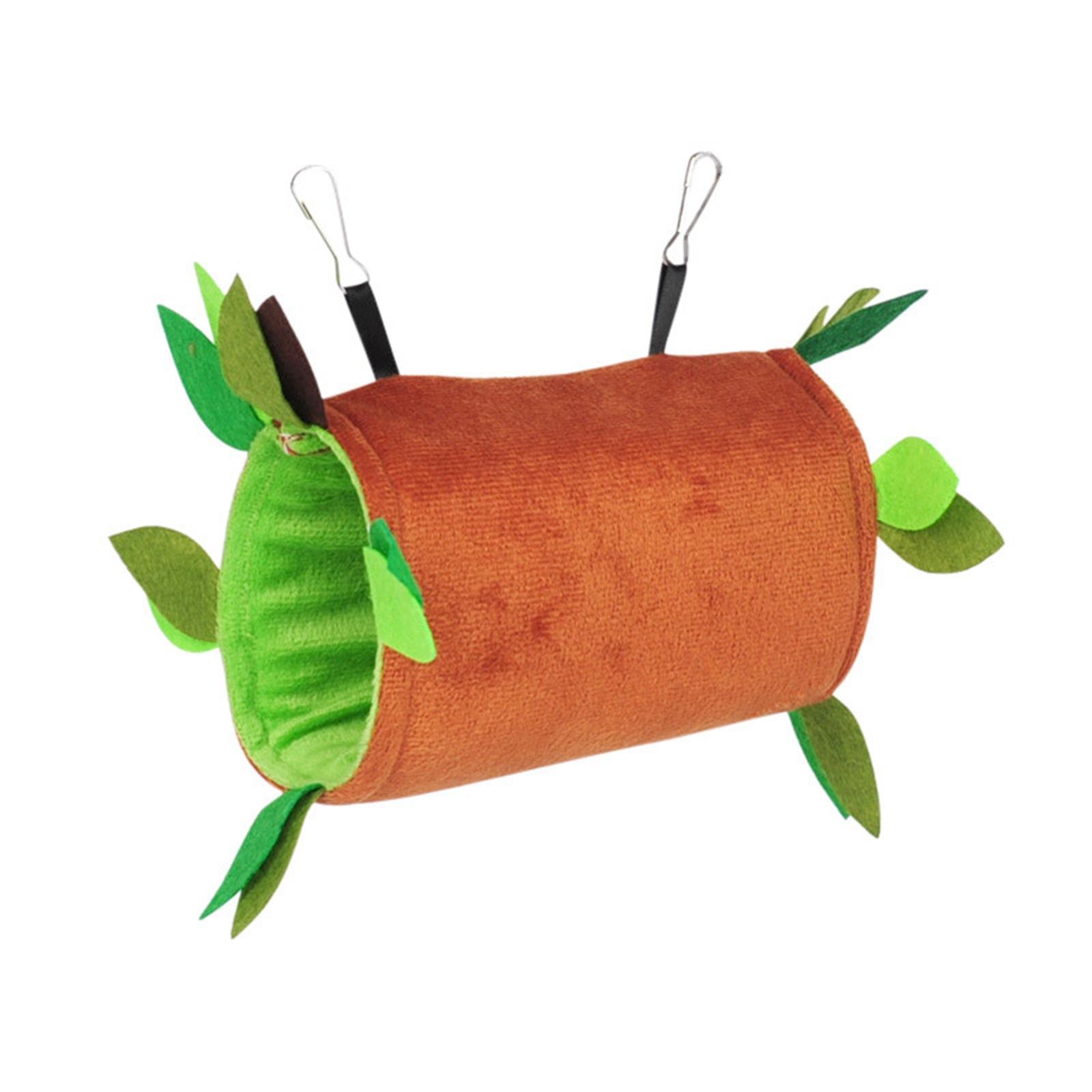Plush Hamster Hammock Leaf Hanging Tunnel Cage for Ferret Squirrel Parrot