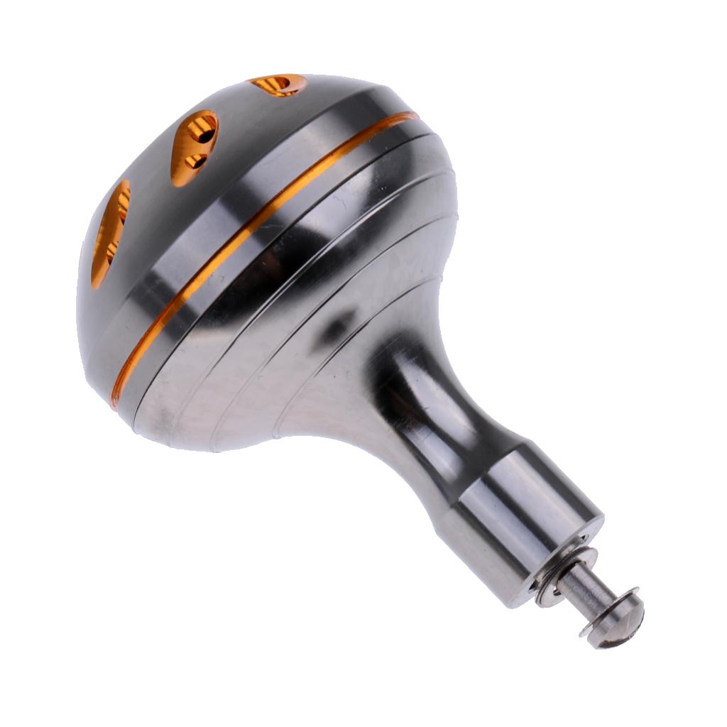 Spinning Fishing Reel Handle Power Knob Replacement Handle Grip Gray Gold