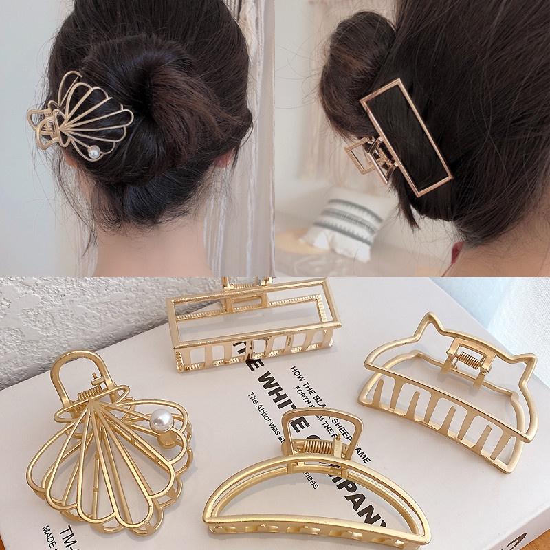 Kẹp tóc càng cua kim loại Hàn Quốc cỡ lớn Jennie Accessories phụ kiện tóc xinh