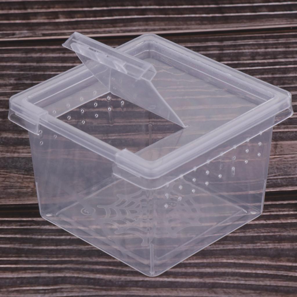 150PACK Plastic Feeding Box Pet Insect Reptile Breeding Cage Hatching Container