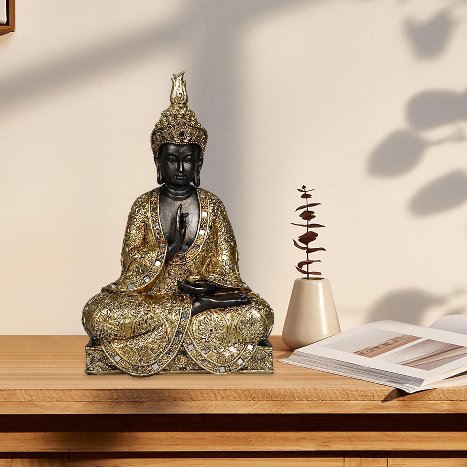 Buddha Figurine Statue Sculpture Ornament for Tabletop Home Decor