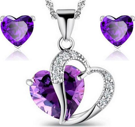 Bộ trang sức 2 món trái tim BHB66