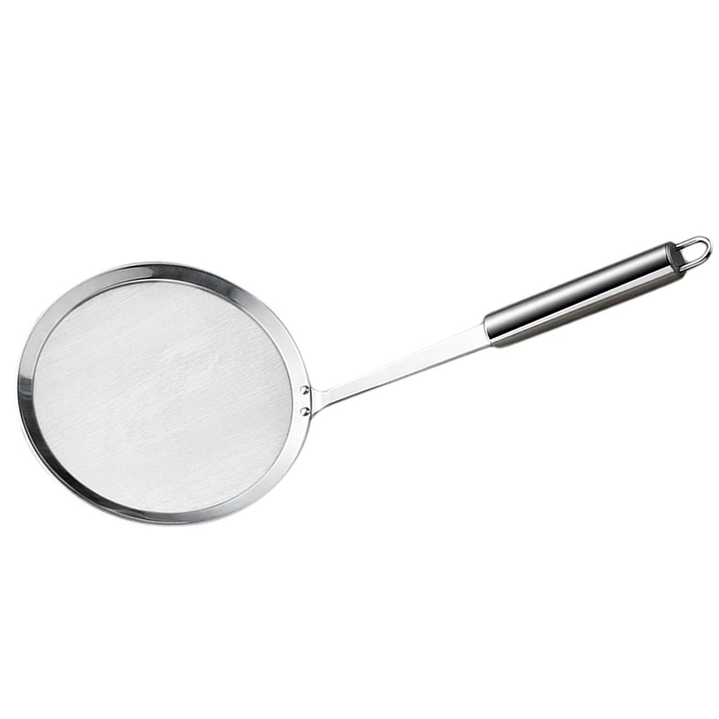2x Stainless Steel Oil-Frying BBQ Mesh Spoon Wire Skimmer Spiral,16cm