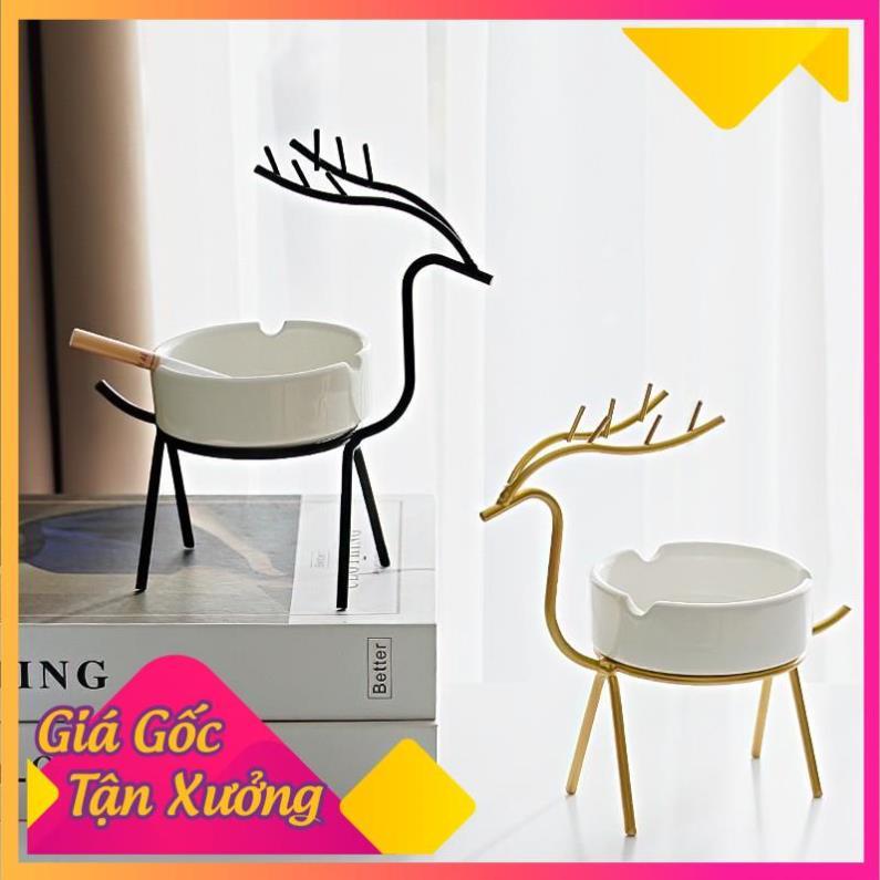 Gạt Tàn Thuốc Sang Trọng Hoa Văn Hình Hươu Nhiều Màu  TP'S