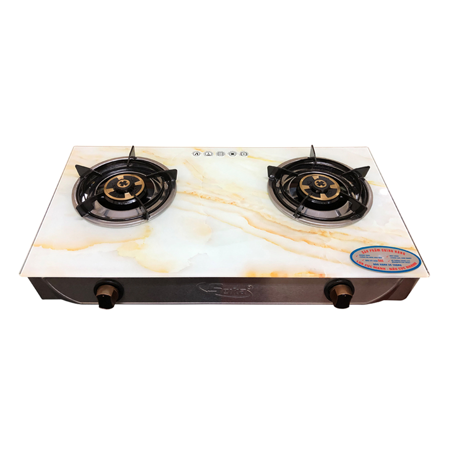 Bếp Gas Đôi Mặt Kính Sen Đồng Seika SKB415 - Hàng Chính Hãng