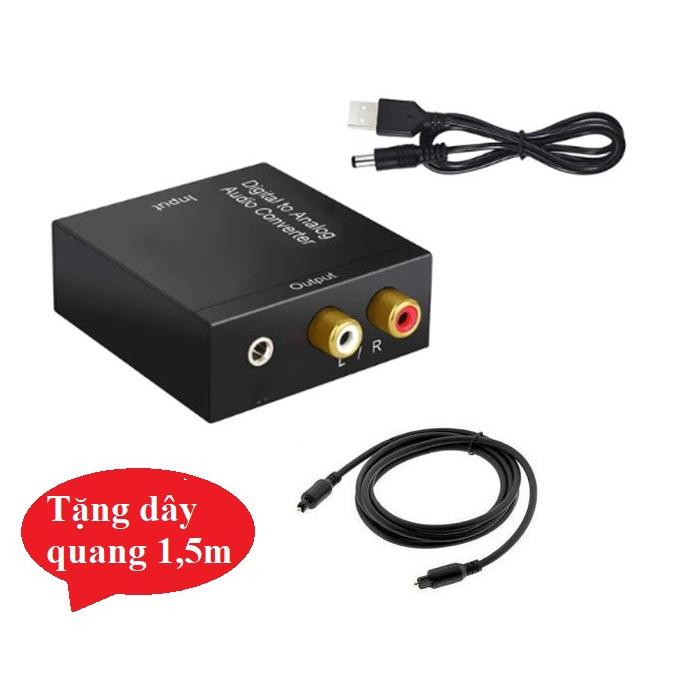 Bộ chuyển đổi Quang sang Audio có cổng 3.5 Tặng dây quang dài 1,5m