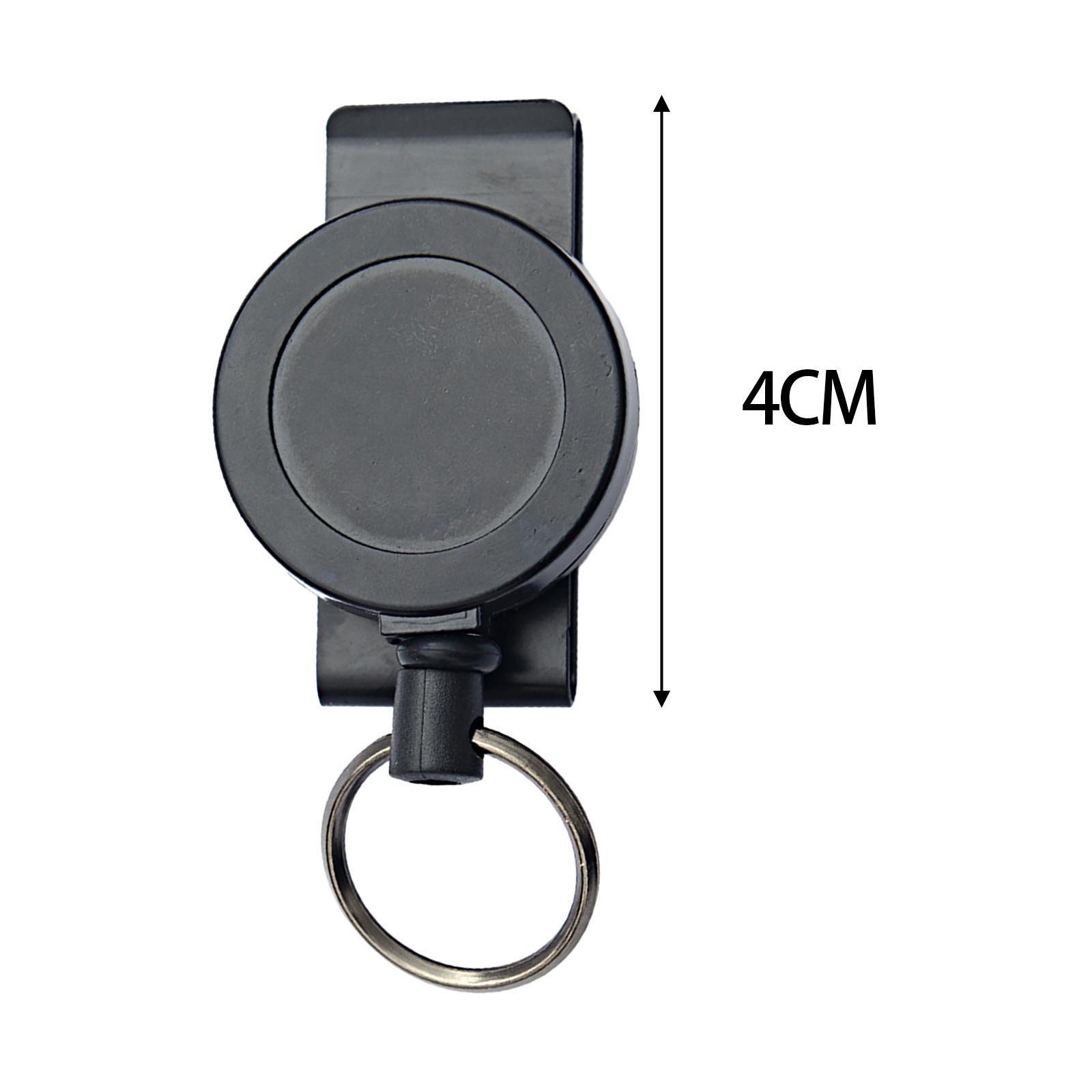 Heavy Duty Retractable Keychain Key Holder Durable Portable Retractable Reel Waist Key Chain Buckle for Outdoor Fishing