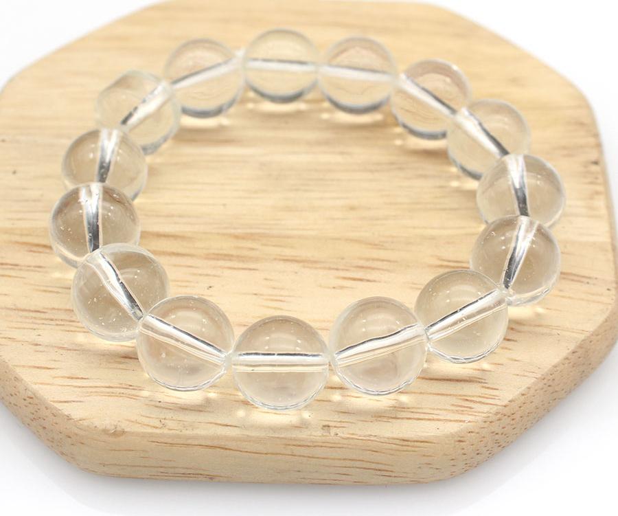 Lắc tay nữ phong thủy Bạc Hiểu Minh ltu379 màu trắng trong
