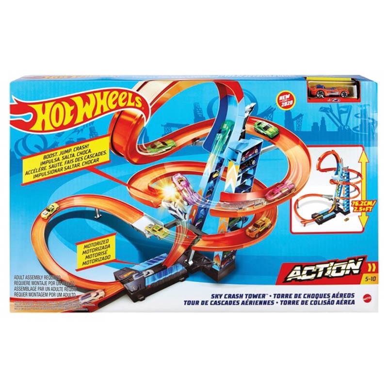 Bộ Đồ Chơi HOT WHEELS Thử Thách Tòa Tháp Trọc Trời Lượn Vòng GJM76