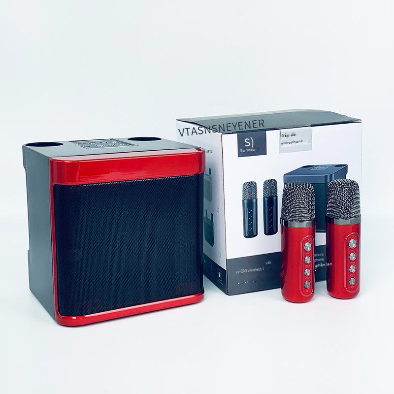 Giao hàng nhanh YS-203 tất cả trong một ngoài trời gia đình bên set karaoke hiện vật micro không dây micro bluetooth âm thanh usb