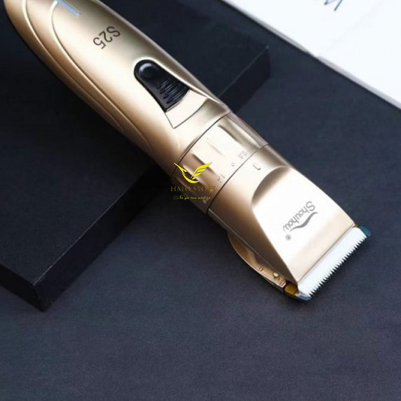 Tông Đơ Cắt Tóc Shouhow S25 Công Suất 3W Có Pin Sơ Cua 1500 mAh Tiện Lợi - Máy Cắt Tóc Có 2 Chế Độ Cắt TẶNG Bộ Kéo Cắt Tóc Gia Đình Cho Bé + Lươc Đánh Rối