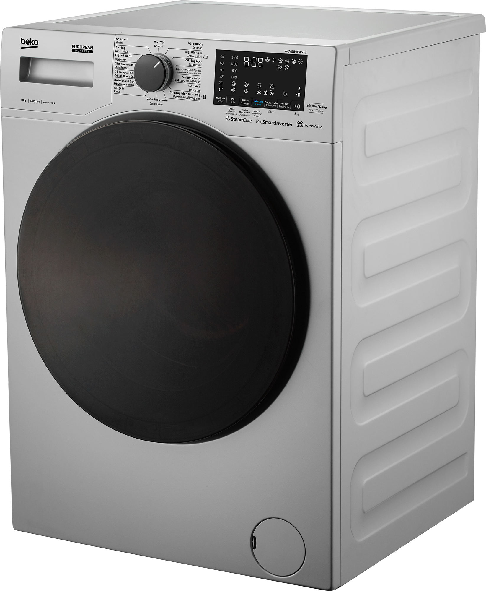 WCV9648XSTS - Máy giặt cửa trước Beko Inverter 9 kg WCV9648XSTS - Hàng chính hãng