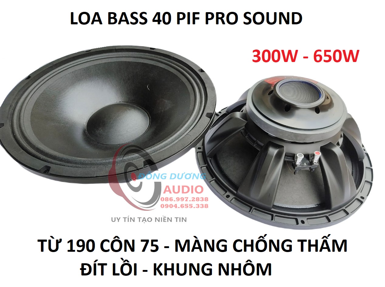 LOA BASS 40 PIF AUDIO ĐÍT LỒI - TỪ 190 CÔN 75 GÂN VẢI MÀNG CHỐNG THẤM - HÀNG NHẬP KHẨU - CỦ LOA 4 TẤC - LOA FUN 4 TẤC