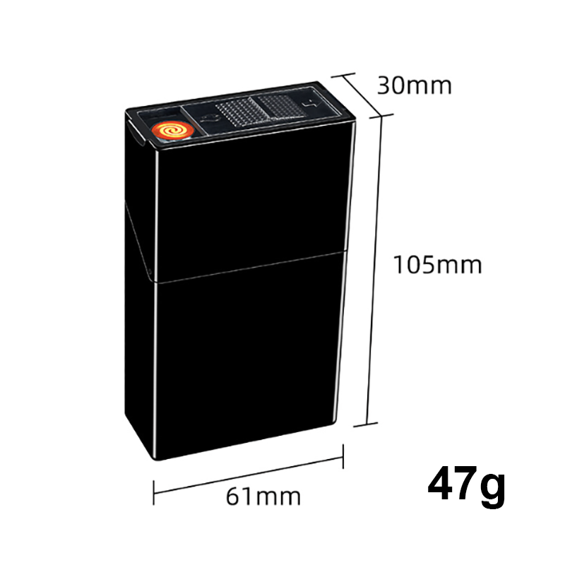 Bật Lửa Điện Kiêm Hộp Đựng Thuốc 20 Điếu Hình Lá Bài - Sạc Điện