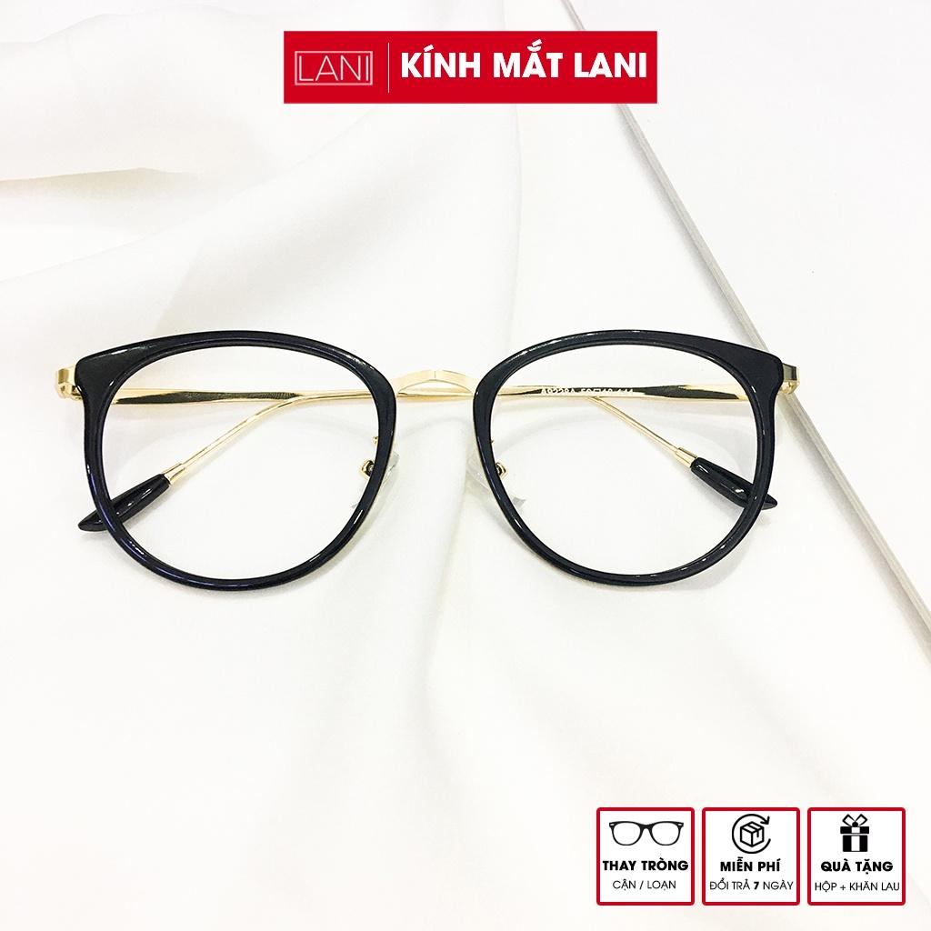 Gọng Kính Cận Nam Nữ Dáng Bầu Kim Loại Lani 9225 - Lắp mắt cận có độ theo yêu cầu