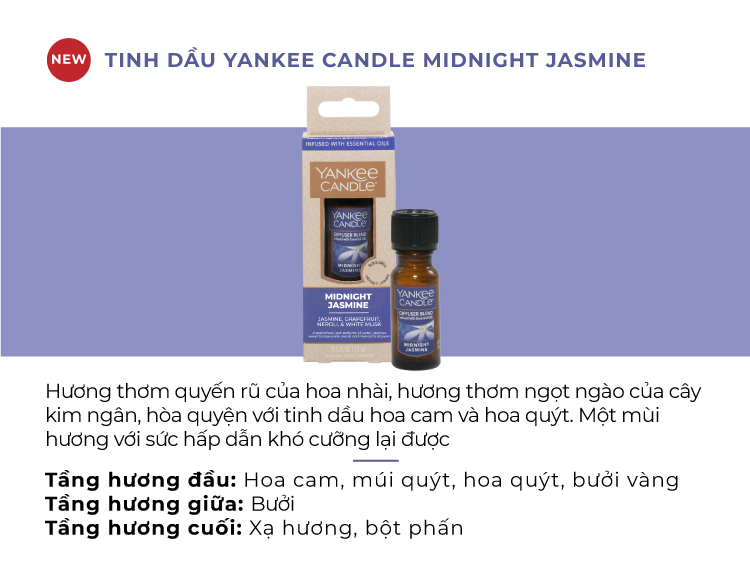 Tinh dầu Yankee Candle - Midnight Jasmine (15ml)