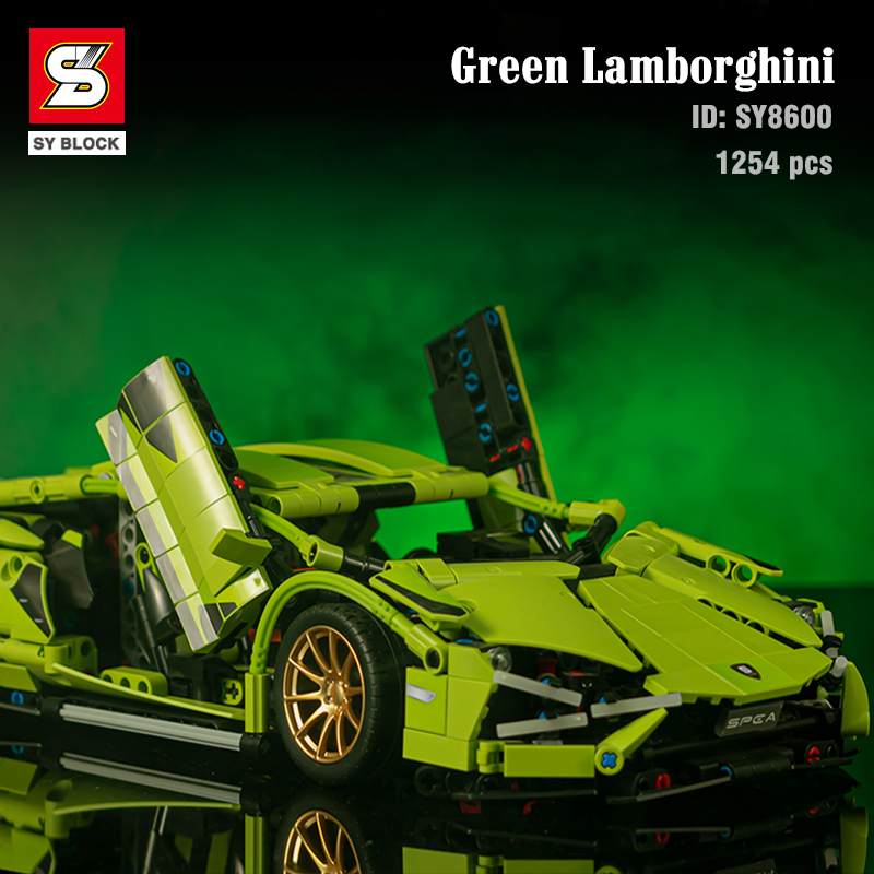 Đồ chơi lắp ghép mô hình Xe Lamborghini Green - SY8600 ( Chọn phân loại hàng)