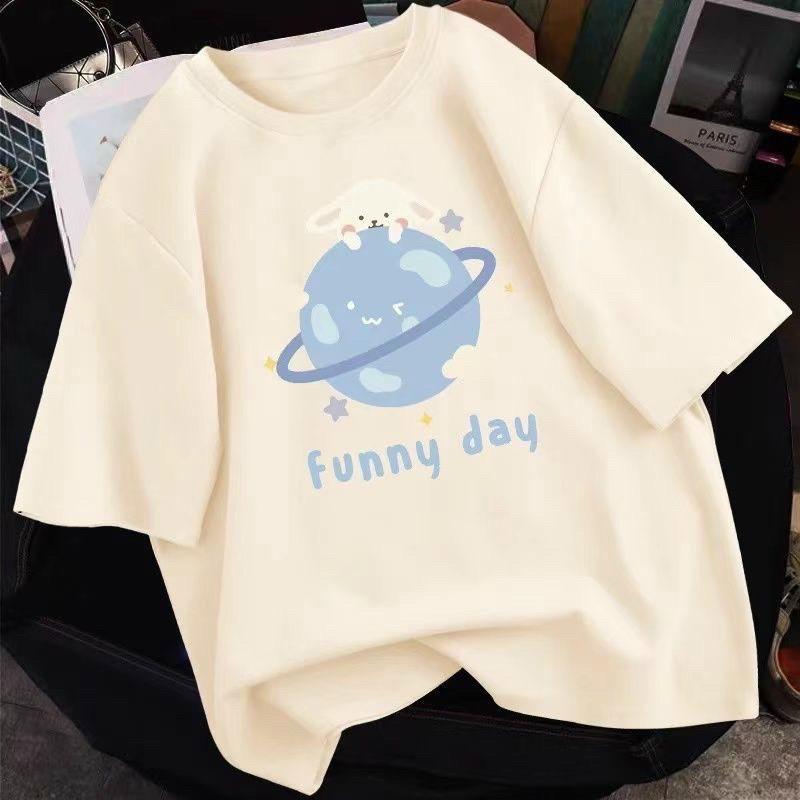 Áo thun tay lỡ Unisex  Freesize từ 40-70kg