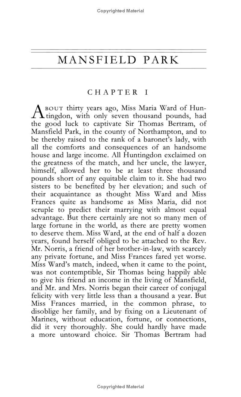 Sách ngoại văn: Mansfield Park - Introduction by Peter Conrad - Everyman's Library Classics Series