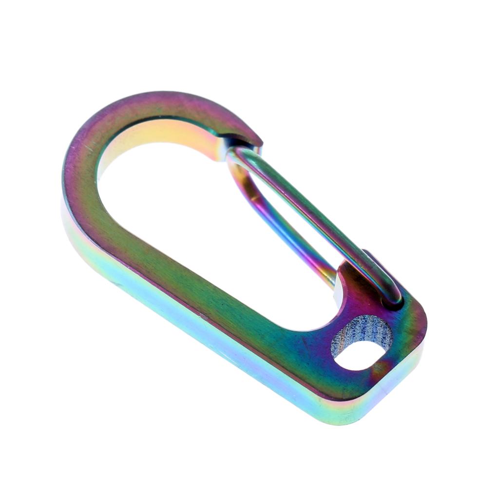 Titanium Alloy Carabiner Clip Spring Keychain Quick Hook Buckle Outdoor