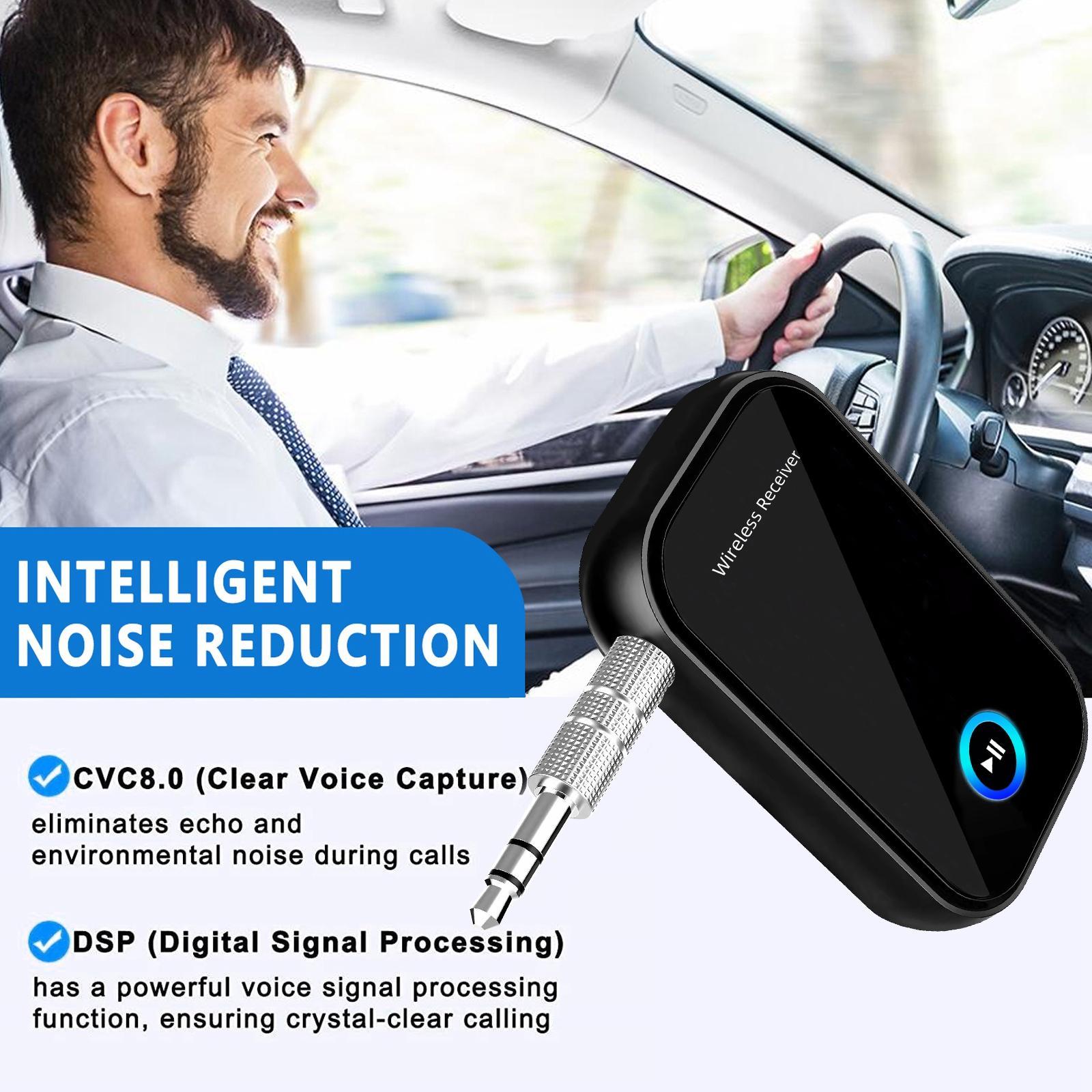 Bluetooth 5.0 AUX Music Adapter Transmitting Receiving for Music Streaming Sound System Speaker Headphones