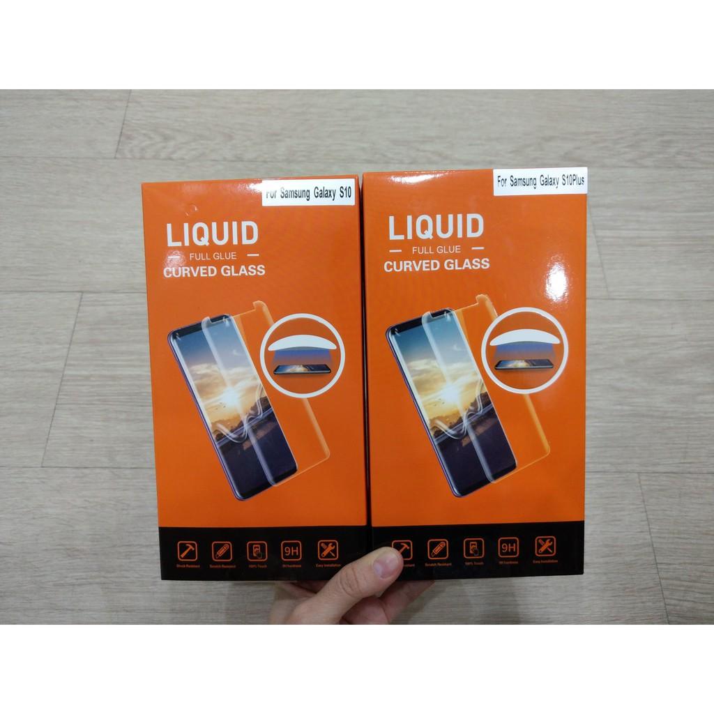 dán cường lực UV 100% nhạy cảm ứng dành cho S a m s u n g S10/S10plus Full bộ