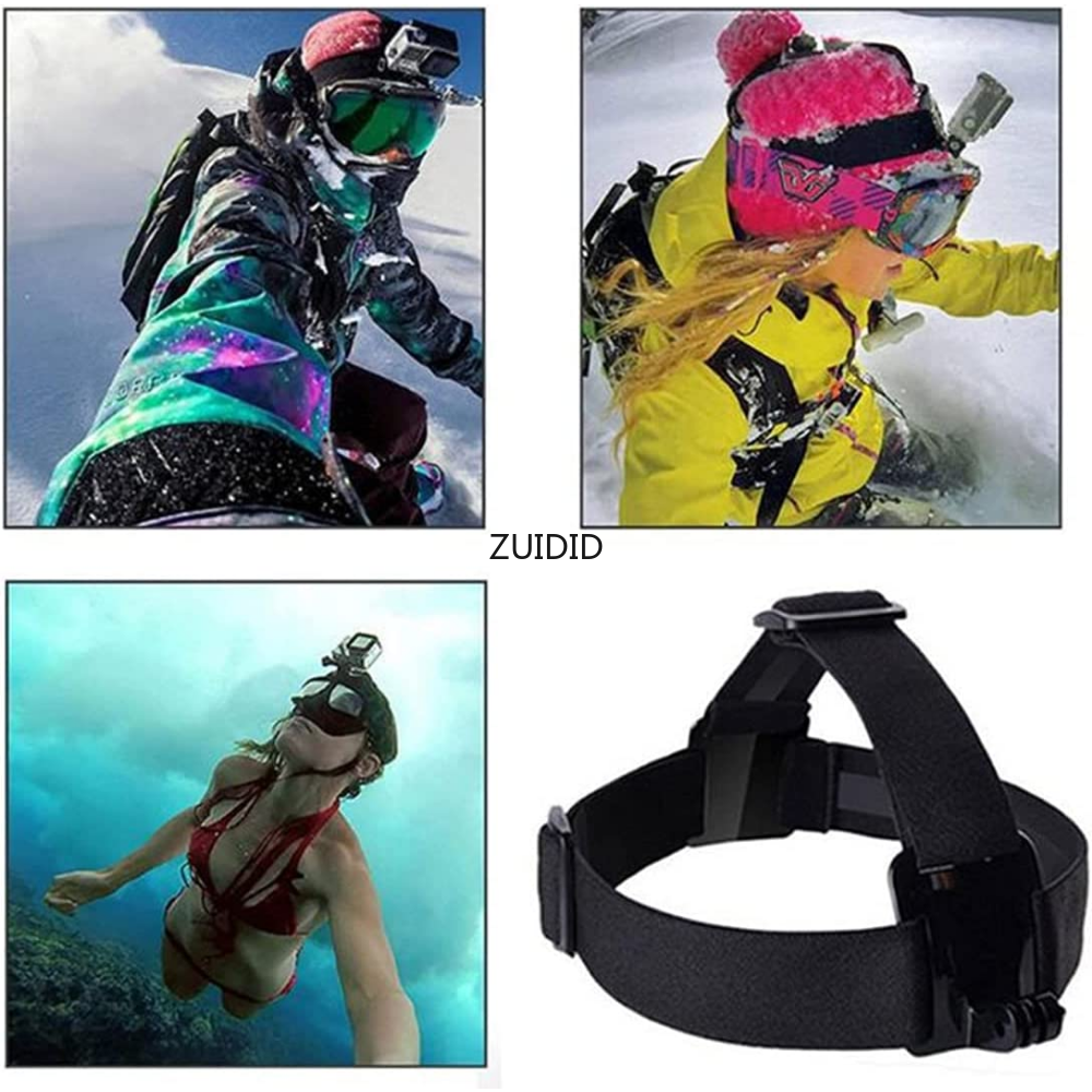 Dây đeo đầu cho GoPro Hero 11 10 9 8 7 Phụ kiện dây đai đầu có thể điều chỉnh cho GoPro Hero 7 6 5 4 cho SJCAM VP202