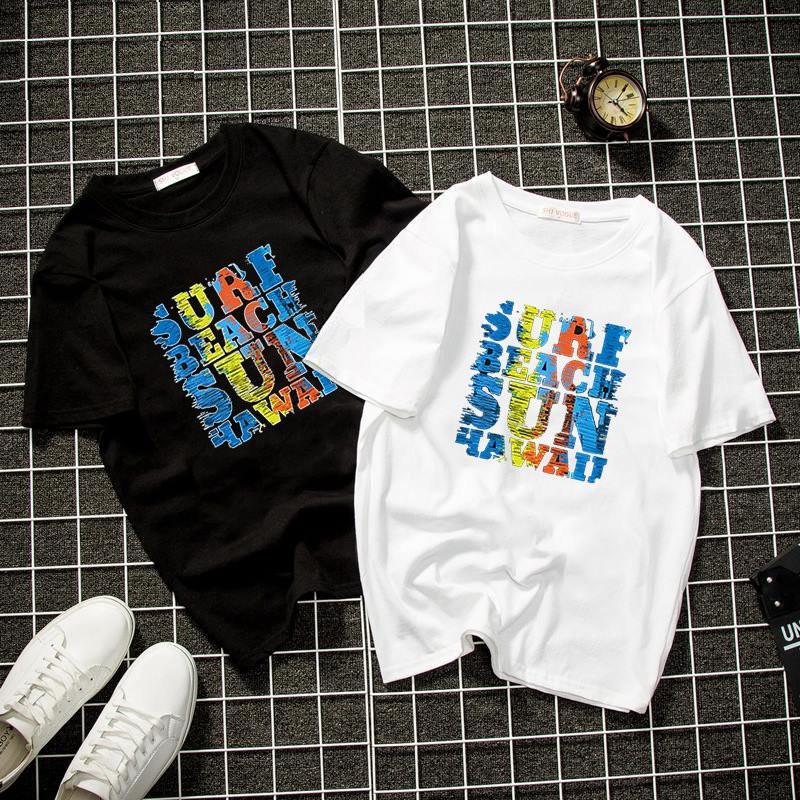 Áo thun unisex form rộng chữ kiểu cá tính vải dày mịn 2019T2153