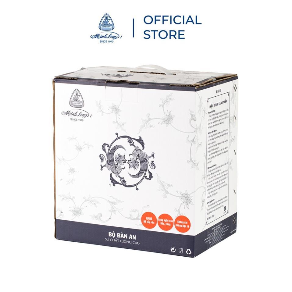 Bộ chén dĩa sứ Minh Long 36 sản phẩm - Daisy - Trắng