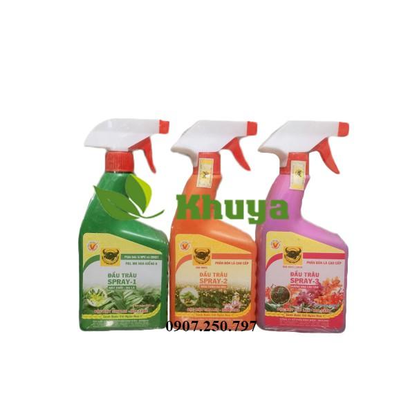 Phân bón lá Đầu Trâu Spray 1 2 3 500ml BA GIAI ĐOẠN