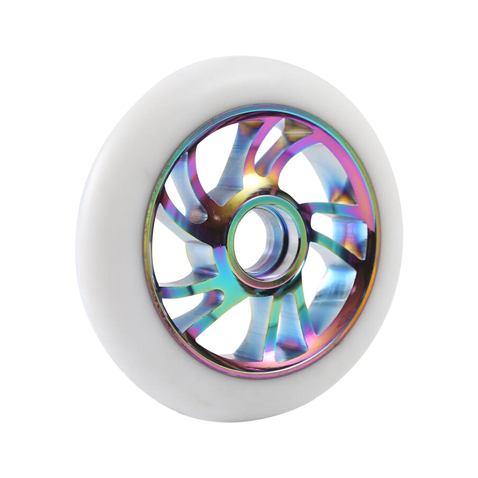 Bike Wheels Colorful Skating Wheels Spare Roller Tires Wear Resistant Anti Skid Roller Skate Outdoor Wheels for Indoor Outdoor Skateboard