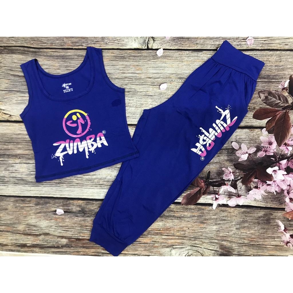 Bộ tập Zumba, Dance ,Bộ đồ tập quần lửng áo croptop Hg Sport BL05