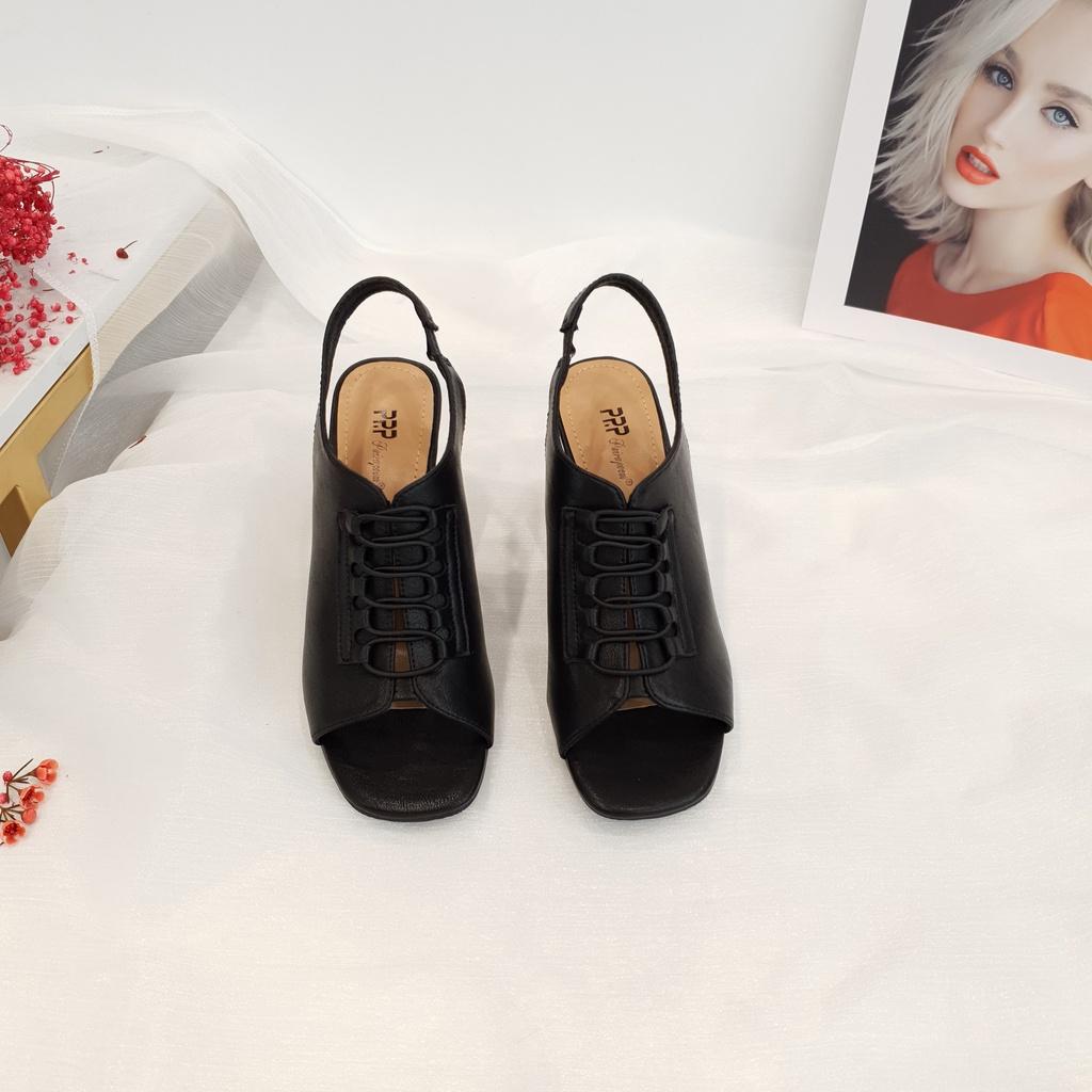 Giày sandal cao gót nữ B SHOES đế vuông 7p, sandal quai mảnh, đi tiệc, đi làm, đi chơi SD7111