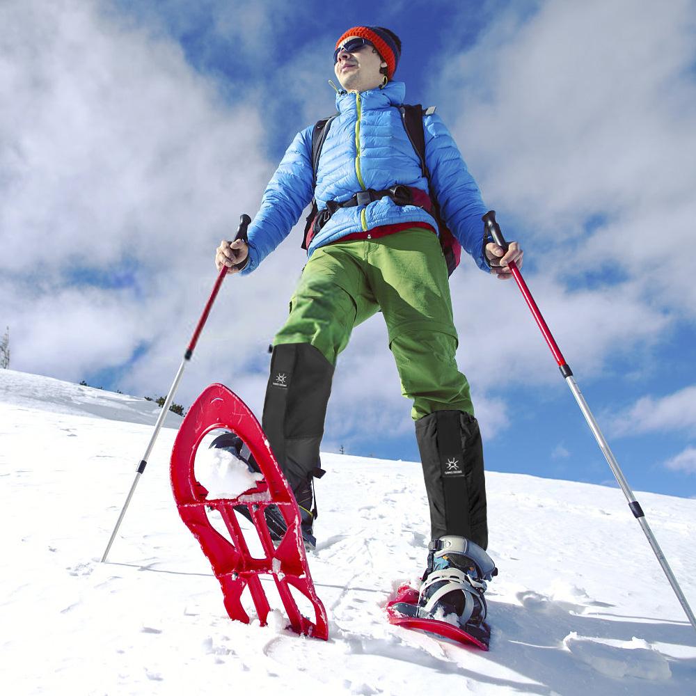 1 Pair Outdoor Snow Boot Gaiter Adjustable Drawstring Shoe Gaiter Snow Resistant Shoe Gaiter for Hiking Skiing Climbing