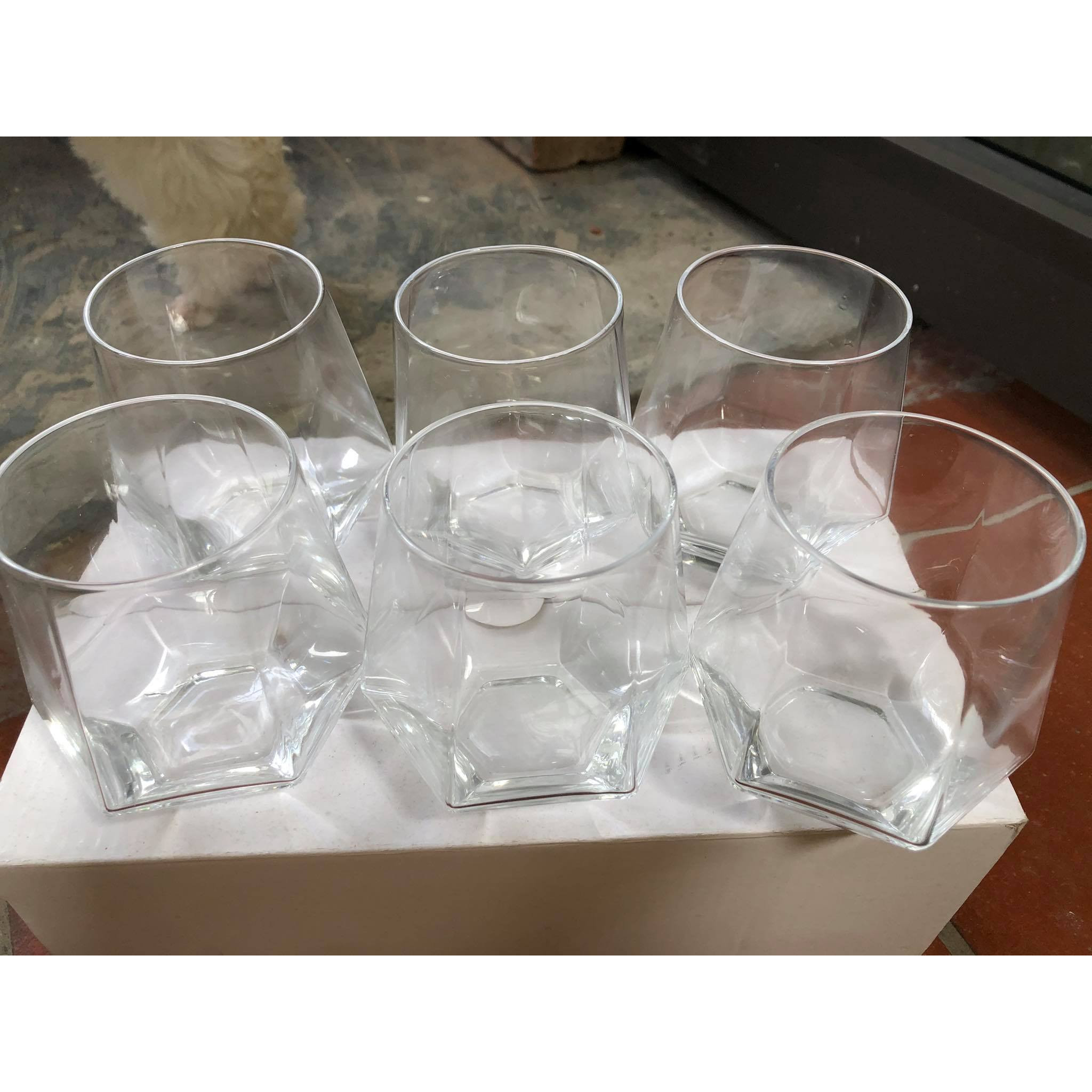 BỘ 6 CỐC THUỶ TINH KHÍA TRONG SUỐT CAO CẤP