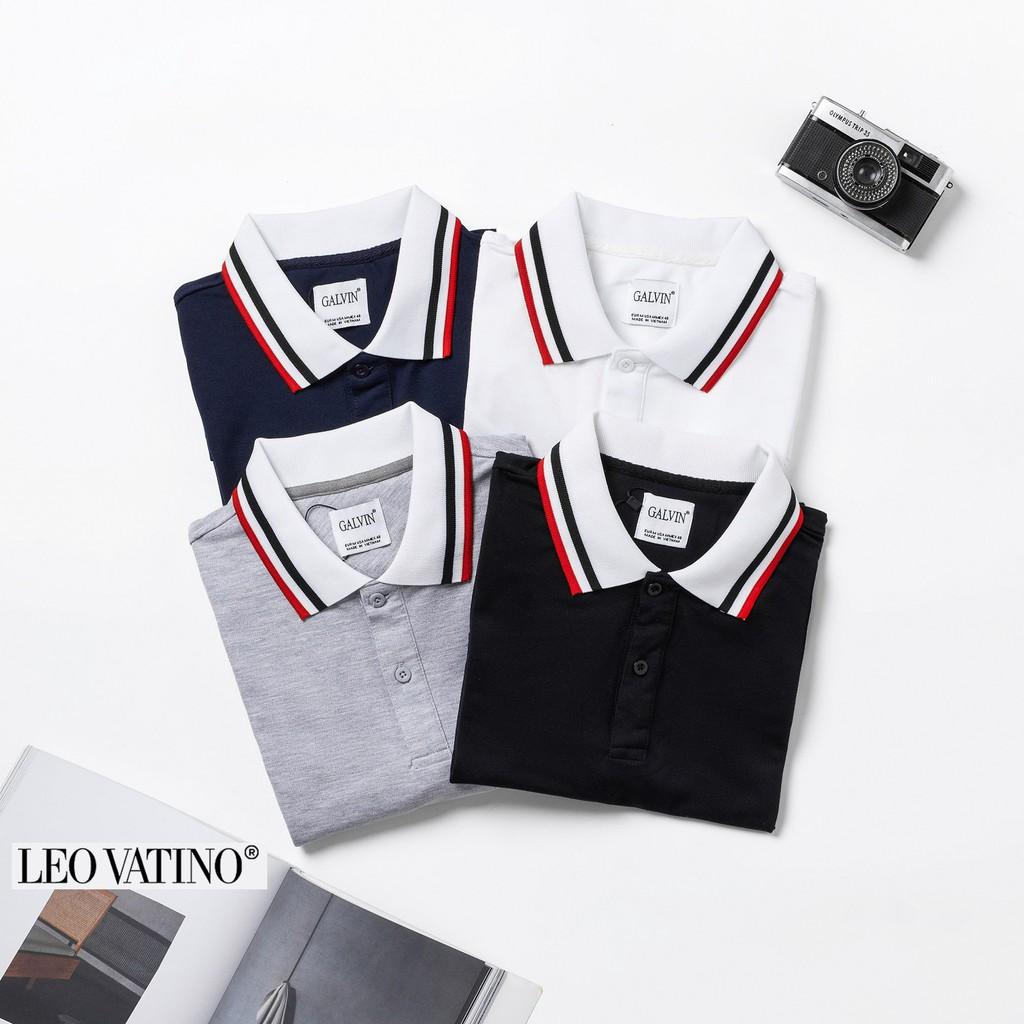 Áo thun POLO nam GALVIN cổ phối viền chất CVC cotton cá sấu co giãn cổ bẻ tay ngắn lỡ PLGV57