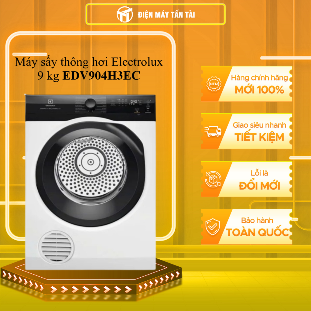 EDV904H3EC - Máy sấy thông hơi Electrolux UltimateCare 300 9 kg EDV904H3EC - HÀNG CHÍNH HÃNG - GIAO HCM