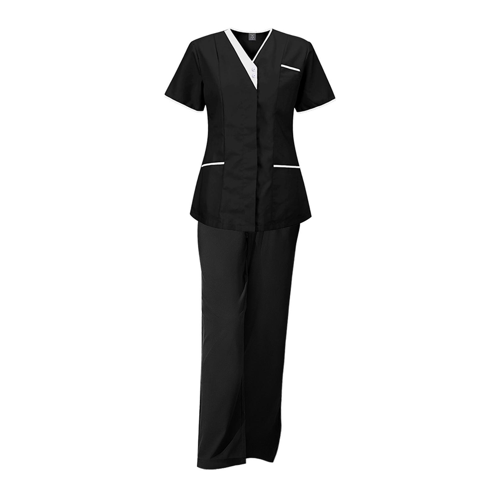 Nursing Uniforms Women Scrubs Sets for Beauty Salon Cosmetology Pet Grooming