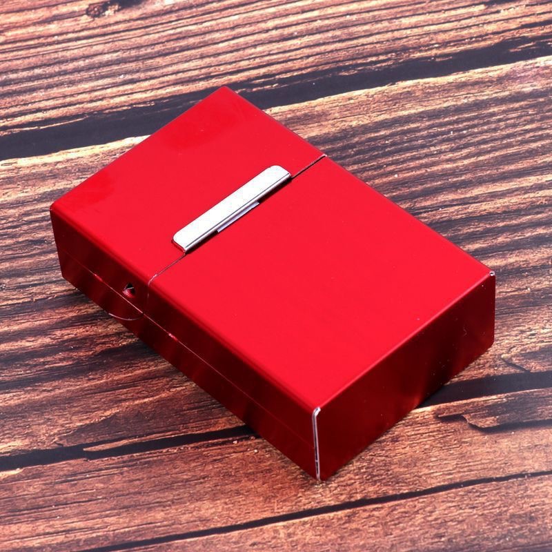 Hộp Đựng Thuốc 20 Điếu Lớn Ngắn Kim Loại Bóng Trơn 5 Màu