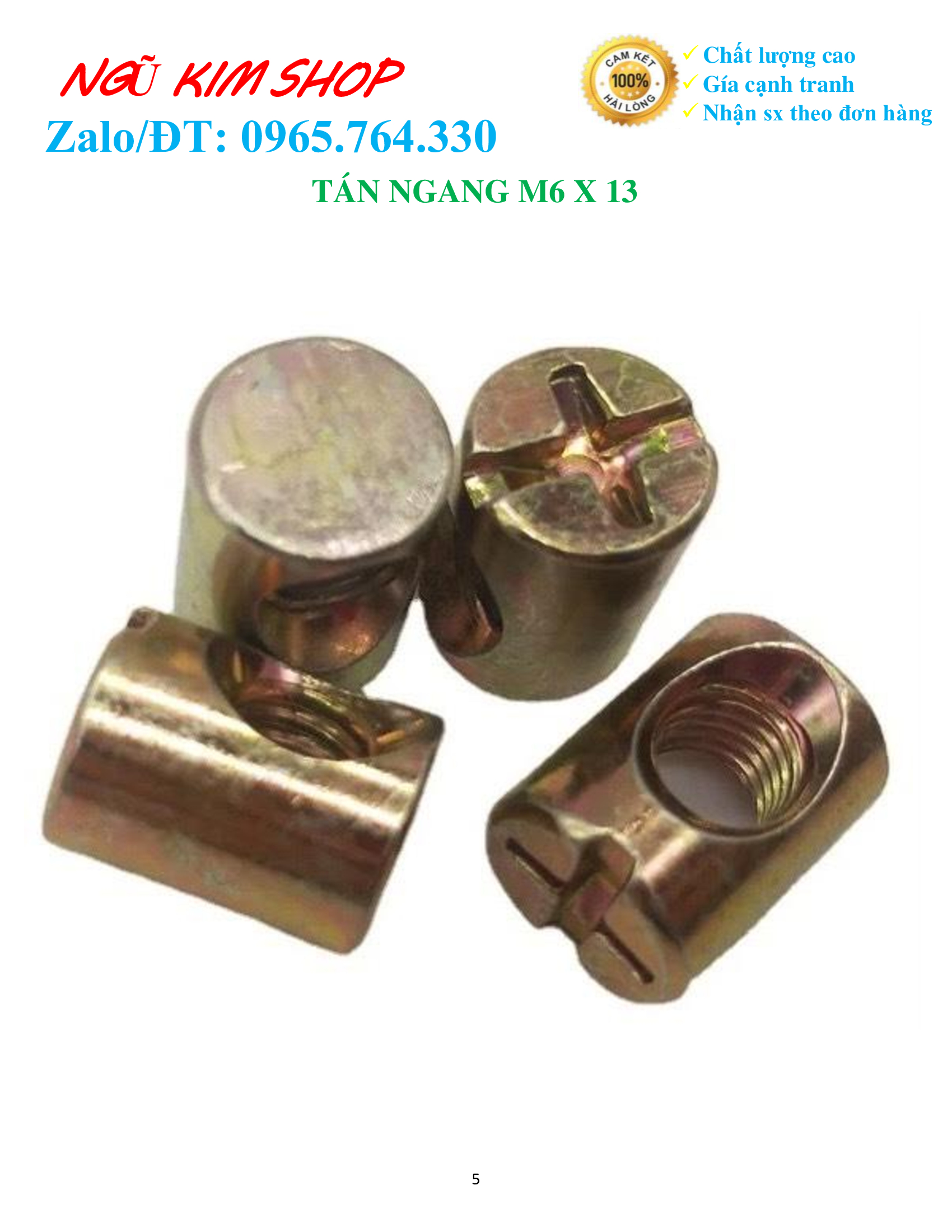 TÁN NGANG M6 x 13